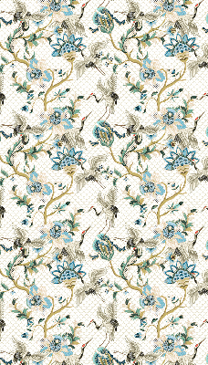 Rolgordijn voor het raam Bloemen en vogels