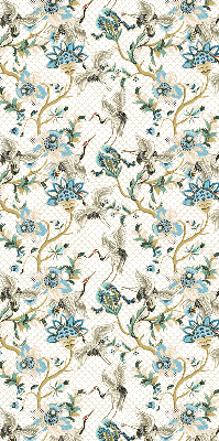 Rolgordijn voor het raam Bloemen en vogels