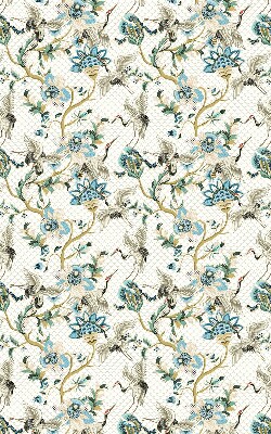 Rolgordijn voor het raam Bloemen en vogels