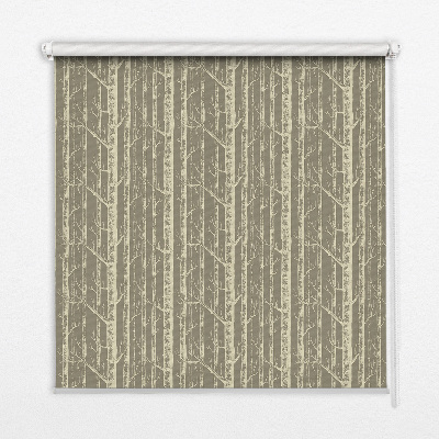 Rolgordijn voor het raam Boomstammen