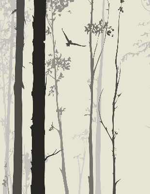 Rolgordijn verduisterend Bomen