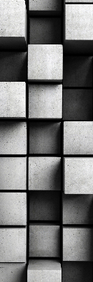 Rolgordijn voor het raam Stenen kubussen