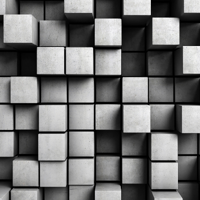 Rolgordijn voor het raam Stenen kubussen