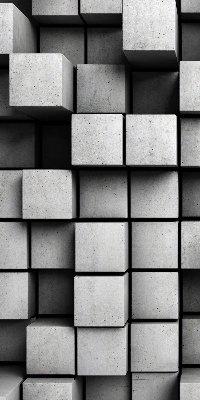 Rolgordijn voor het raam Stenen kubussen