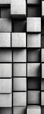 Rolgordijn voor het raam Stenen kubussen