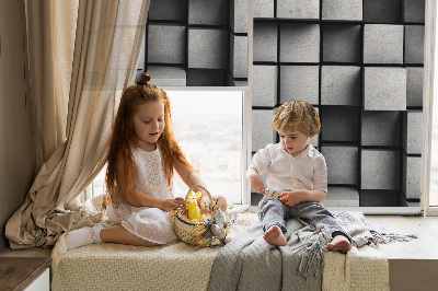 Rolgordijn voor het raam Stenen kubussen