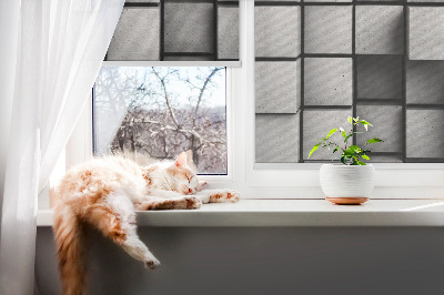 Rolgordijn voor het raam Stenen kubussen