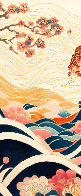 Rolgordijn verduisterend Een golf van bloemen