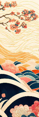 Rolgordijn verduisterend Een golf van bloemen