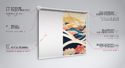 Rolgordijn verduisterend Een golf van bloemen