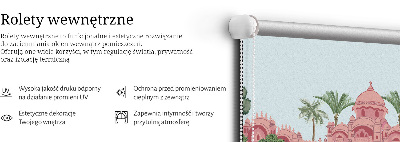 Rolgordijn voor het raam Paleis met tuin