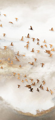 Rolgordijn voor het raam Een zwerm vogels