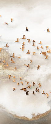 Rolgordijn voor het raam Een zwerm vogels