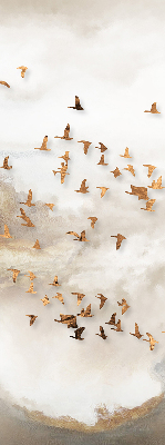 Rolgordijn voor het raam Een zwerm vogels