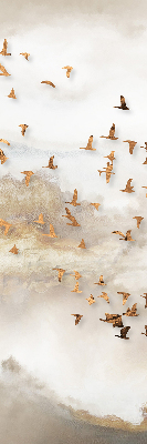 Rolgordijn voor het raam Een zwerm vogels