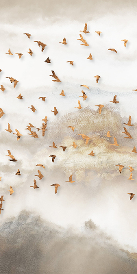 Rolgordijn voor het raam Een zwerm vogels