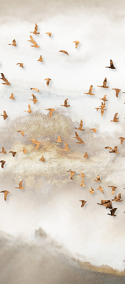 Rolgordijn voor het raam Een zwerm vogels