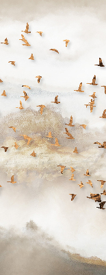 Rolgordijn voor het raam Een zwerm vogels