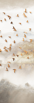 Rolgordijn voor het raam Een zwerm vogels