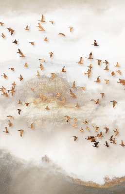 Rolgordijn voor het raam Een zwerm vogels