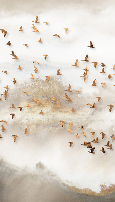 Rolgordijn voor het raam Een zwerm vogels