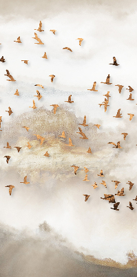 Rolgordijn voor het raam Een zwerm vogels