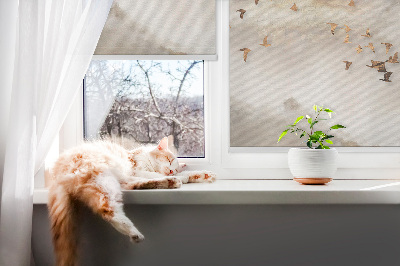 Rolgordijn voor het raam Een zwerm vogels