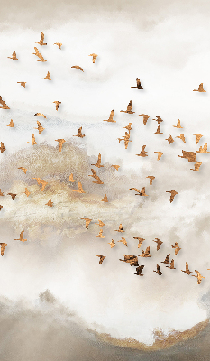 Rolgordijn voor het raam Een zwerm vogels