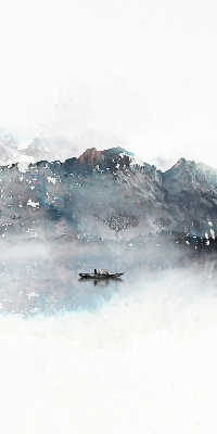 Rolgordijn verduisterend Geschilderde bergen