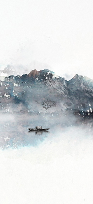 Rolgordijn verduisterend Geschilderde bergen