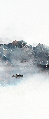 Rolgordijn verduisterend Geschilderde bergen