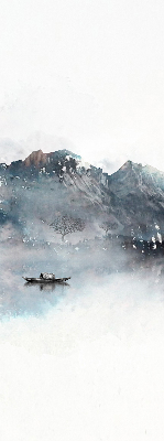 Rolgordijn verduisterend Geschilderde bergen