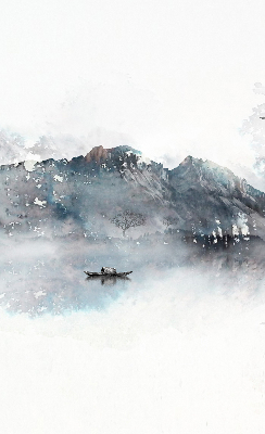 Rolgordijn verduisterend Geschilderde bergen