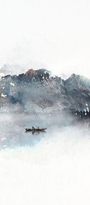 Rolgordijn verduisterend Geschilderde bergen