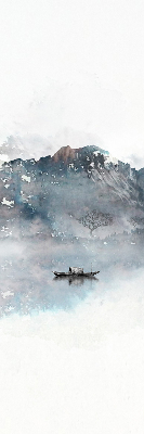 Rolgordijn verduisterend Geschilderde bergen