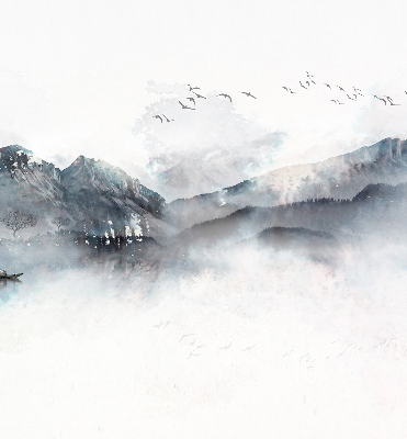 Rolgordijn verduisterend Geschilderde bergen