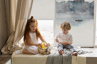 Rolgordijn verduisterend Geschilderde bergen