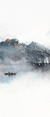 Rolgordijn verduisterend Geschilderde bergen