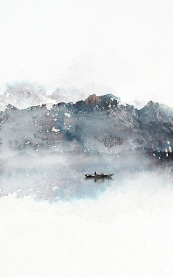 Rolgordijn verduisterend Geschilderde bergen