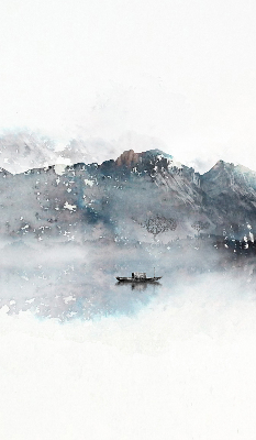 Rolgordijn verduisterend Geschilderde bergen