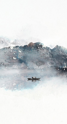 Rolgordijn verduisterend Geschilderde bergen