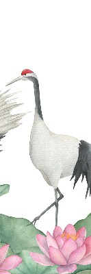 Rolgordijn voor het raam Kranen in de lelies