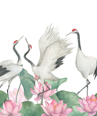 Rolgordijn voor het raam Kranen in de lelies