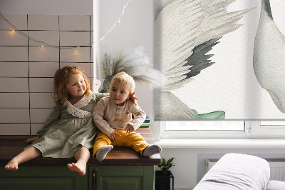 Rolgordijn voor het raam Kranen in de lelies