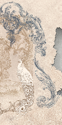 Rolgordijn verduisterend Vintage vogels