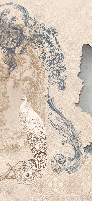 Rolgordijn verduisterend Vintage vogels