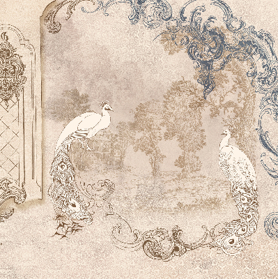 Rolgordijn verduisterend Vintage vogels