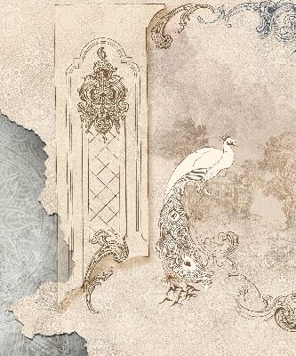 Rolgordijn verduisterend Vintage vogels