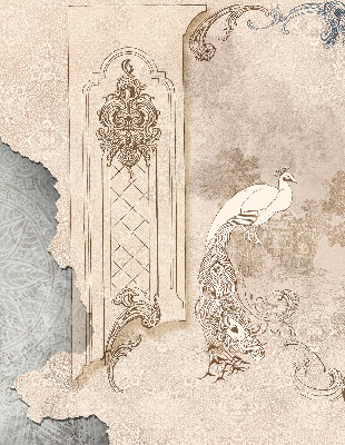 Rolgordijn verduisterend Vintage vogels