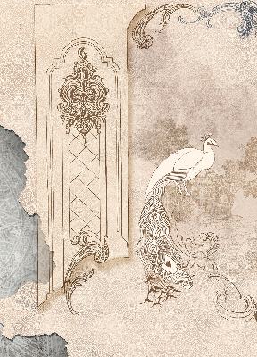 Rolgordijn verduisterend Vintage vogels